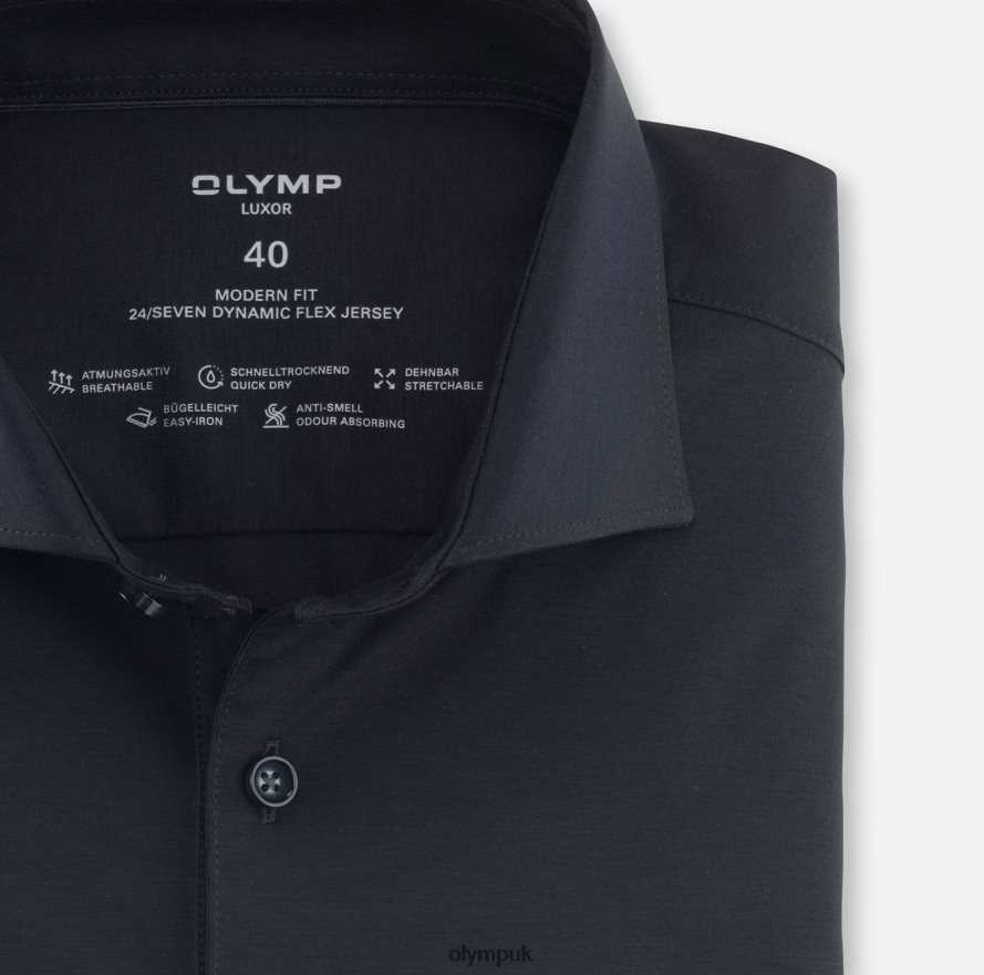 Clothing OLYMP Luxor 24/Seven Modern Fit, Business Shirt, Kent, Marine NZ22L1336
