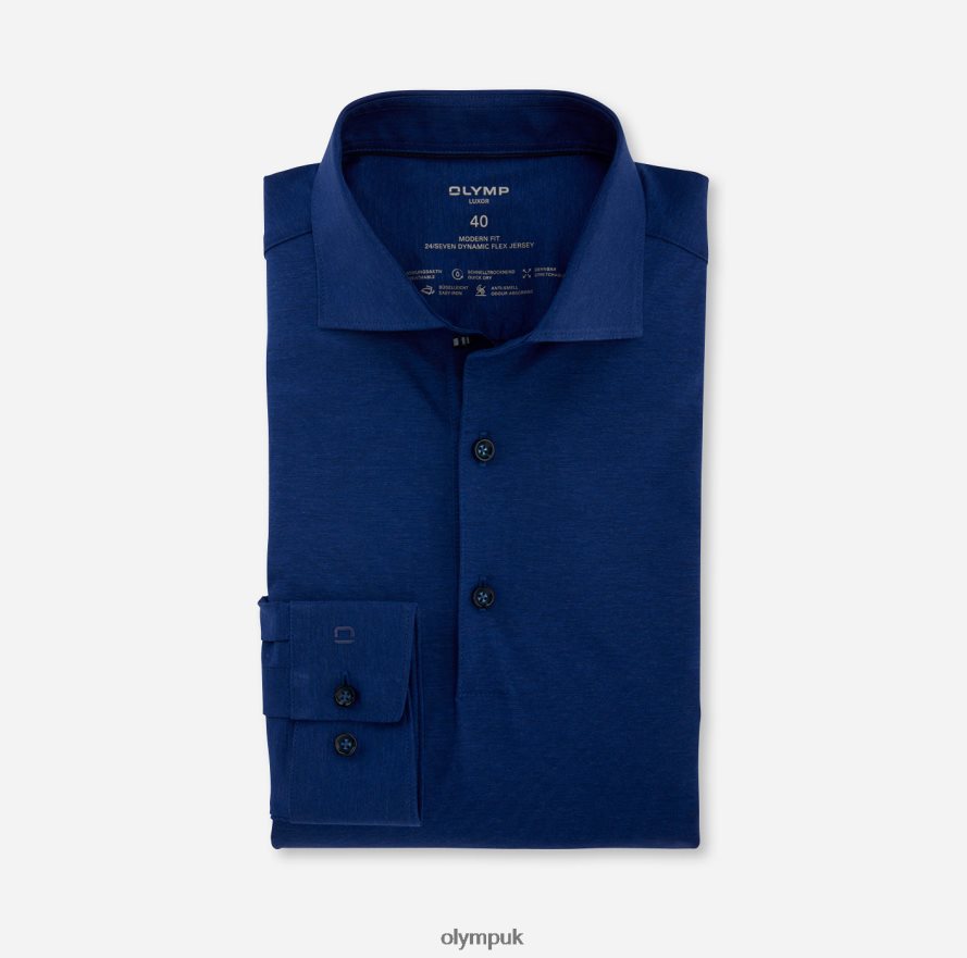 Clothing OLYMP Luxor 24/Seven Modern Fit, Business Shirt, Kent, Royal NZ22L1094
