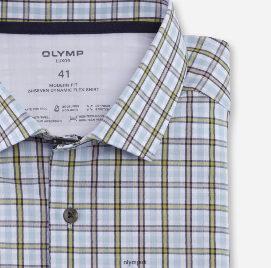 Clothing OLYMP Luxor 24/Seven Modern Fit, Business Shirt, Modern Kent, Lime NZ22L1052