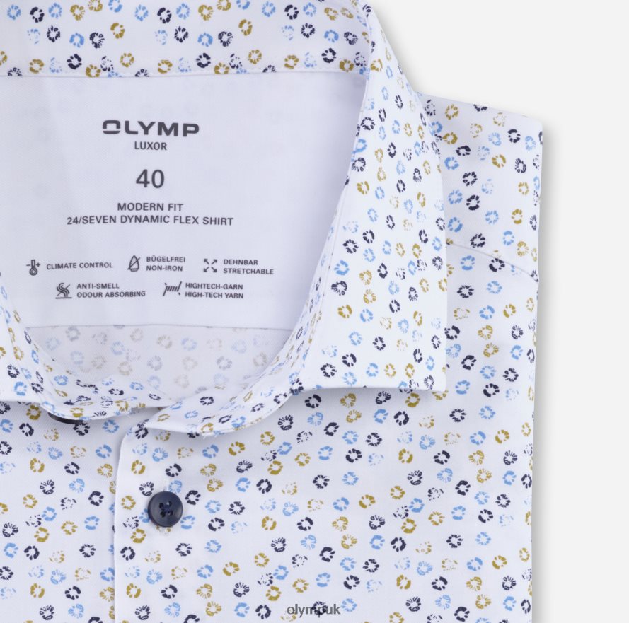 Clothing OLYMP Luxor 24/Seven Modern Fit, Business Shirt, Modern Kent, Lime NZ22L1119