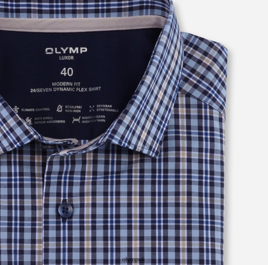 Clothing OLYMP Luxor 24/Seven Modern Fit, Business Shirt, Modern Kent, Natural NZ22L1102