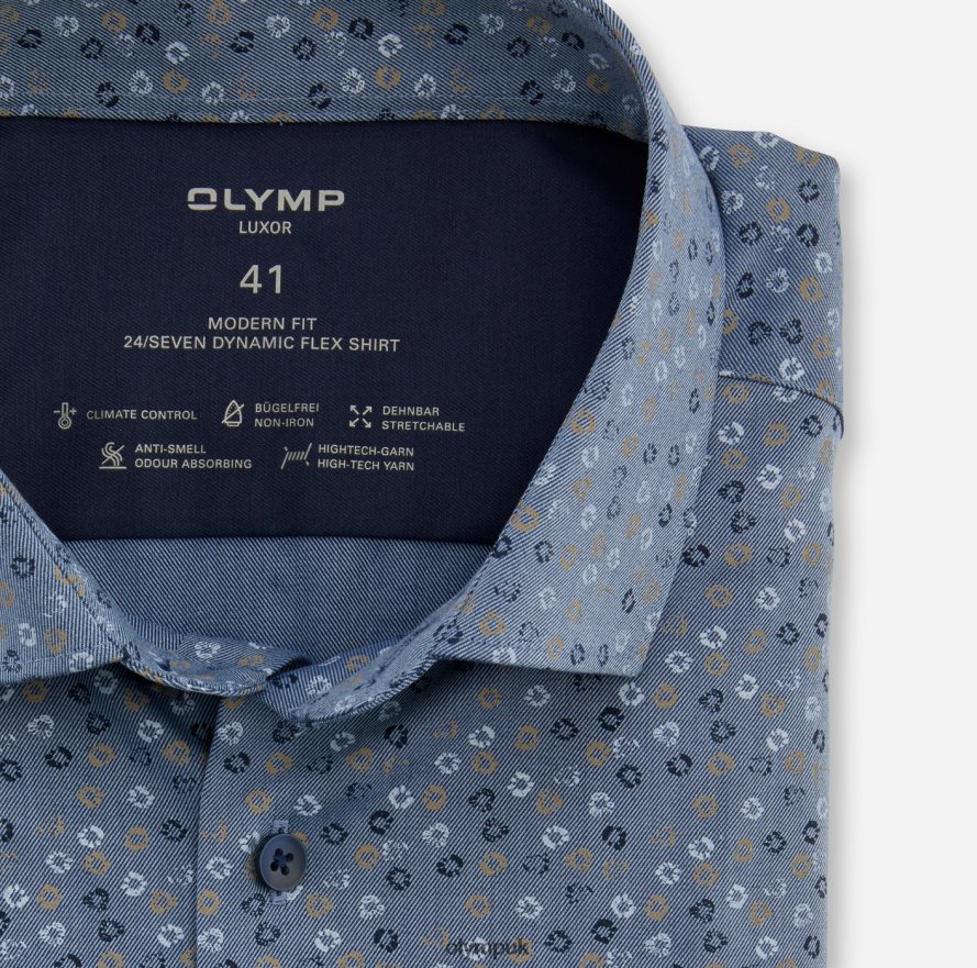 Clothing OLYMP Luxor 24/Seven Modern Fit, Business Shirt, Modern Kent, Natural NZ22L1110