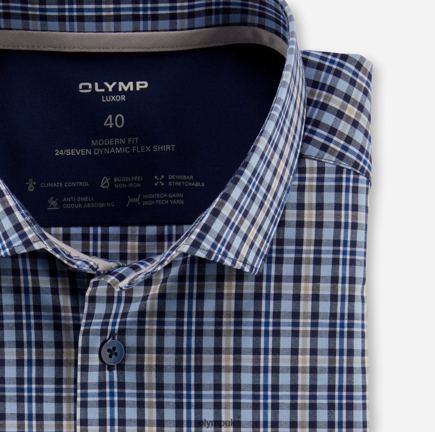 Clothing OLYMP Luxor 24/Seven Modern Fit, Business Shirt, Modern Kent, Natural NZ22L1144