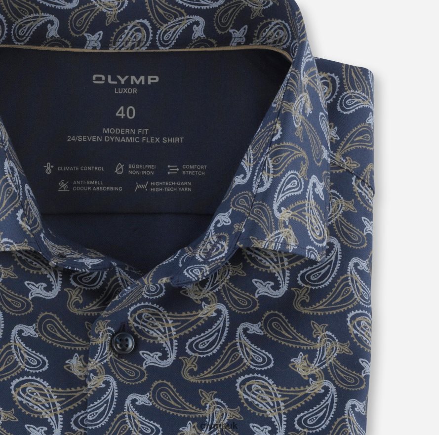 Clothing OLYMP Luxor 24/Seven Modern Fit, Business Shirt, Modern Kent, Natural NZ22L1197