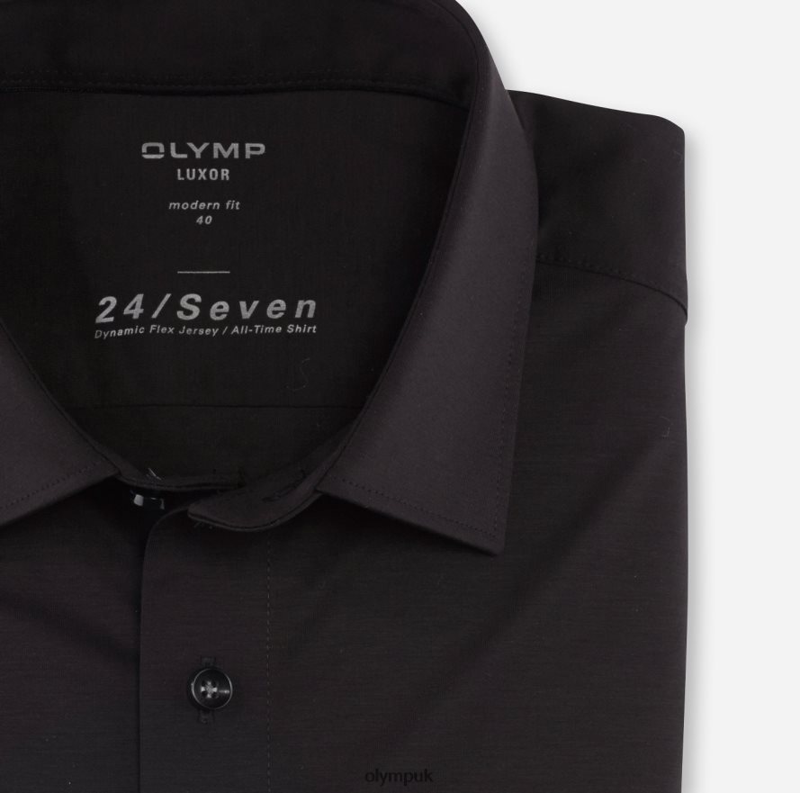 Clothing OLYMP Luxor 24/Seven Modern Fit, Business Shirt, New Kent, Black NZ22L976