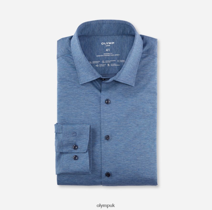 Clothing OLYMP Luxor 24/Seven Modern Fit, Business Shirt, New Kent, Bleu NZ22L1078