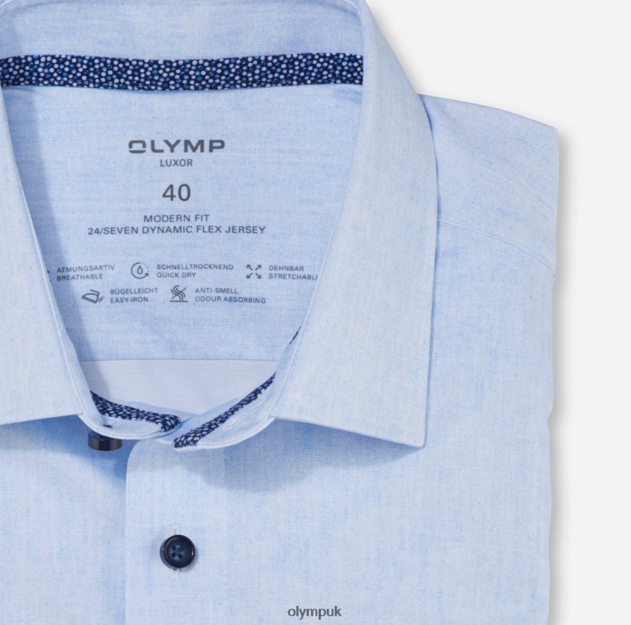 Clothing OLYMP Luxor 24/Seven Modern Fit, Business Shirt, New Kent, Bleu NZ22L1091