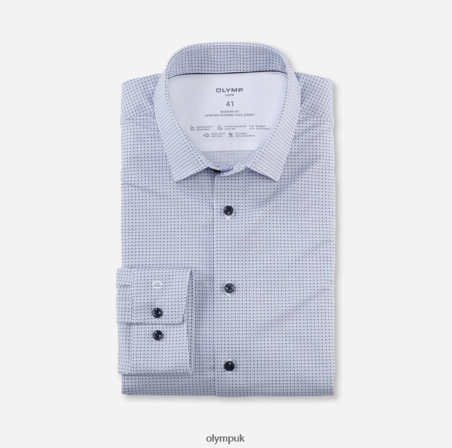 Clothing OLYMP Luxor 24/Seven Modern Fit, Business Shirt, New Kent, Bleu NZ22L1275