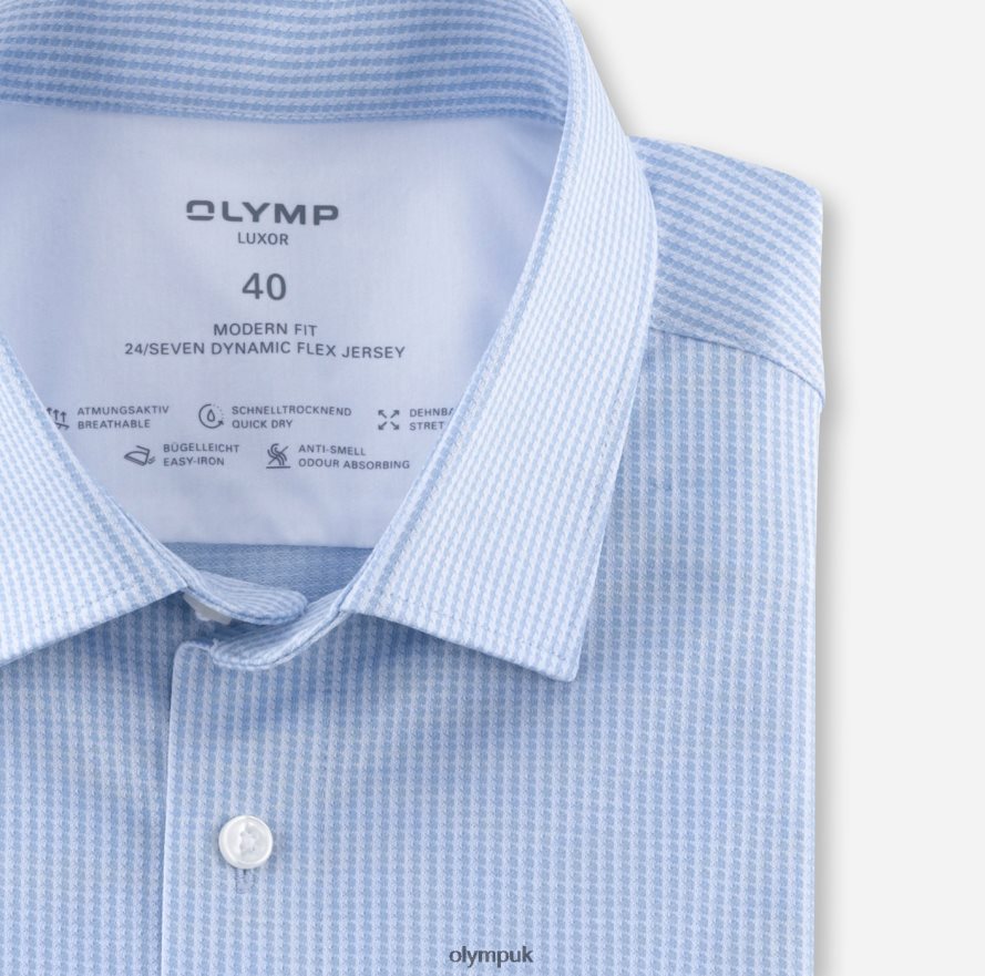 Clothing OLYMP Luxor 24/Seven Modern Fit, Business Shirt, New Kent, Bleu NZ22L1311