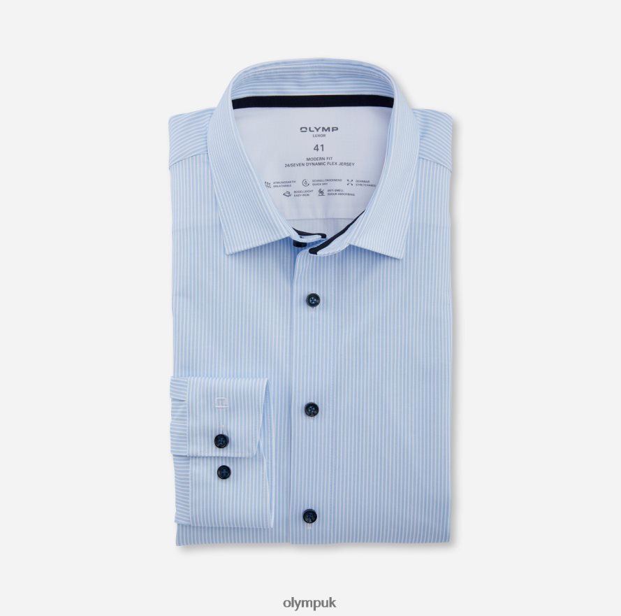 Clothing OLYMP Luxor 24/Seven Modern Fit, Business Shirt, New Kent, Bleu NZ22L997