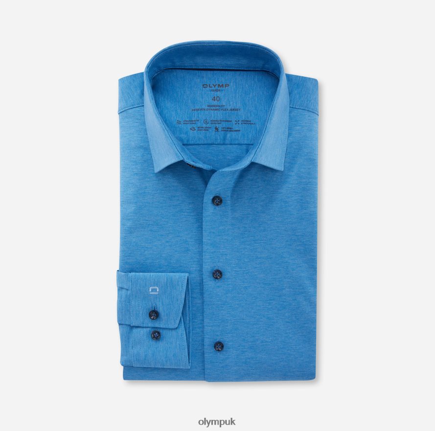 Clothing OLYMP Luxor 24/Seven Modern Fit, Business Shirt, New Kent, Blue NZ22L1235