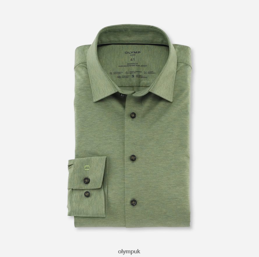 Clothing OLYMP Luxor 24/Seven Modern Fit, Business Shirt, New Kent, Crystal Green NZ22L1316