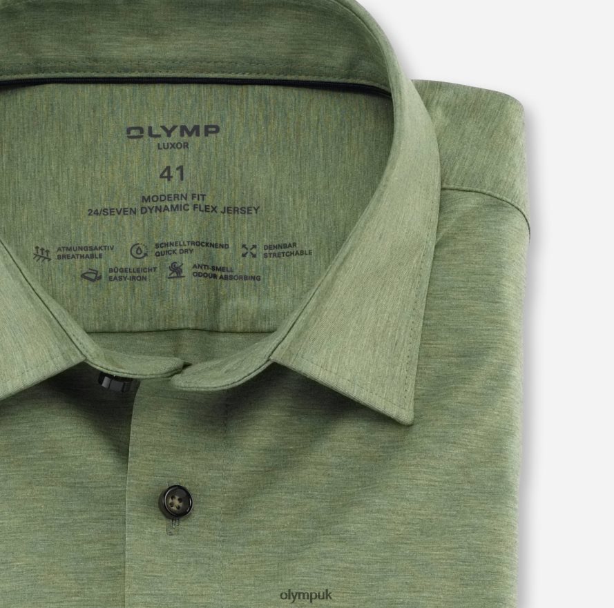 Clothing OLYMP Luxor 24/Seven Modern Fit, Business Shirt, New Kent, Crystal Green NZ22L1316