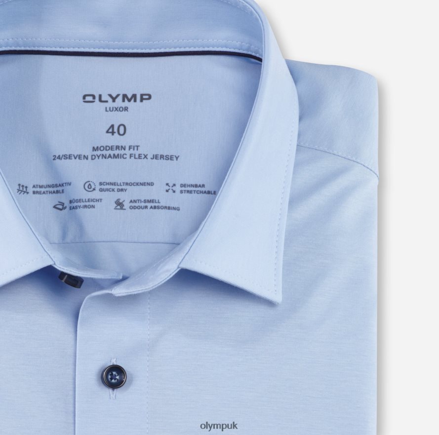 Clothing OLYMP Luxor 24/Seven Modern Fit, Business Shirt, New Kent, Light Blue NZ22L1001