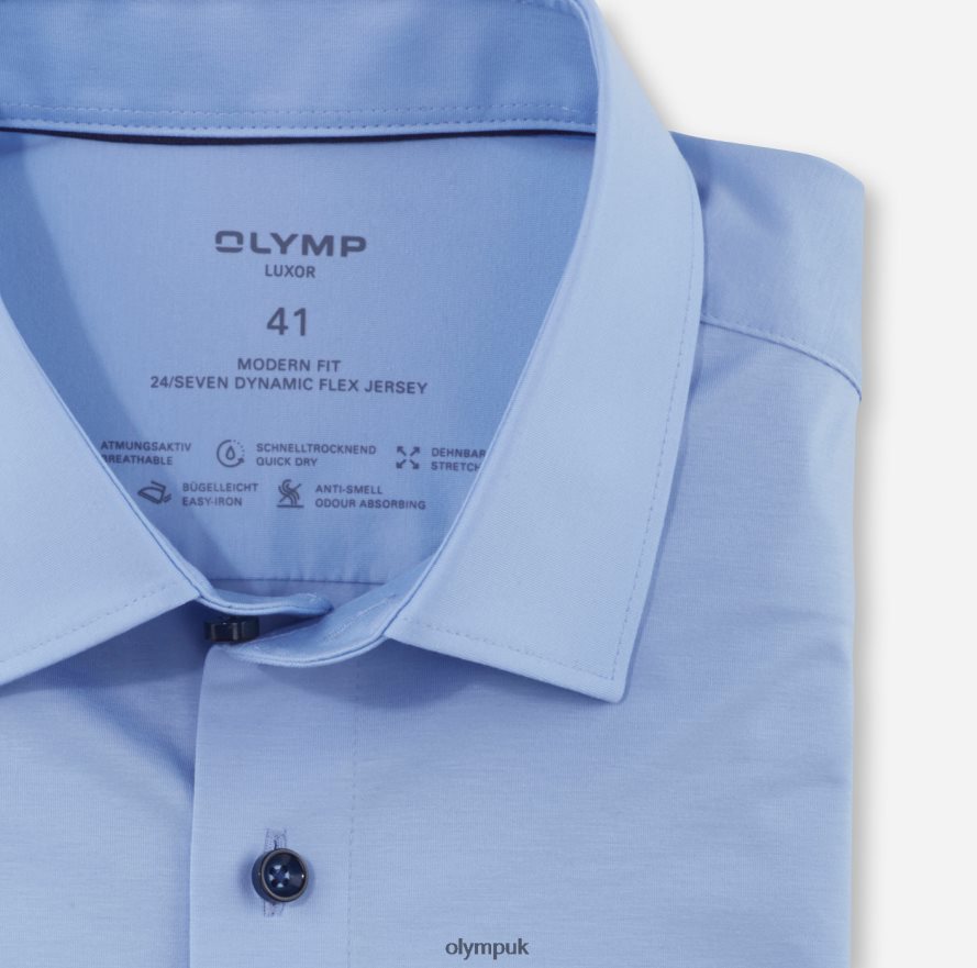 Clothing OLYMP Luxor 24/Seven Modern Fit, Business Shirt, New Kent, Light Blue NZ22L967