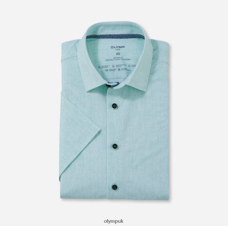 Clothing OLYMP Luxor 24/Seven Modern Fit, Business Shirt, New Kent, Light Green NZ22L1199