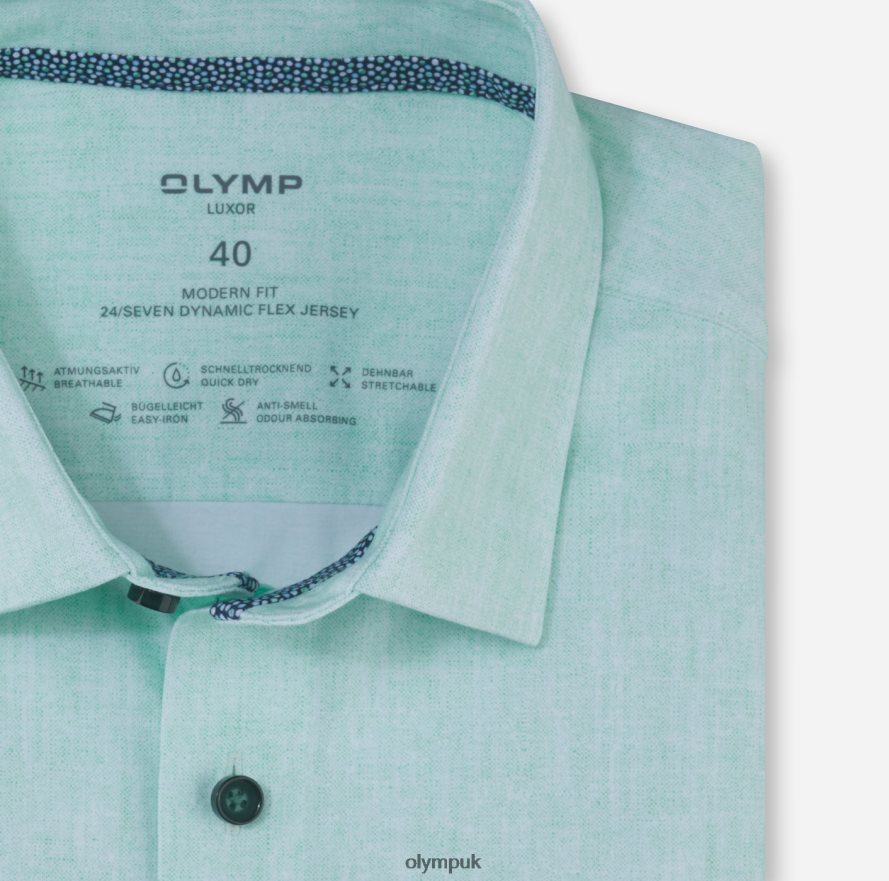 Clothing OLYMP Luxor 24/Seven Modern Fit, Business Shirt, New Kent, Light Green NZ22L1210