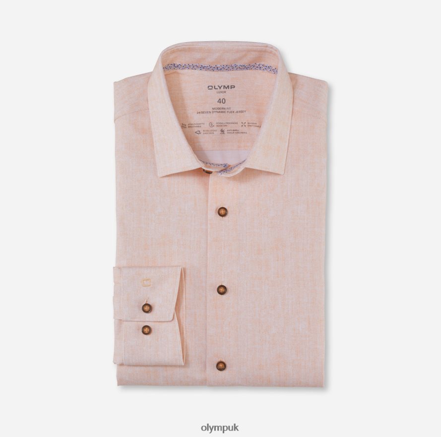 Clothing OLYMP Luxor 24/Seven Modern Fit, Business Shirt, New Kent, Mandarin NZ22L1160