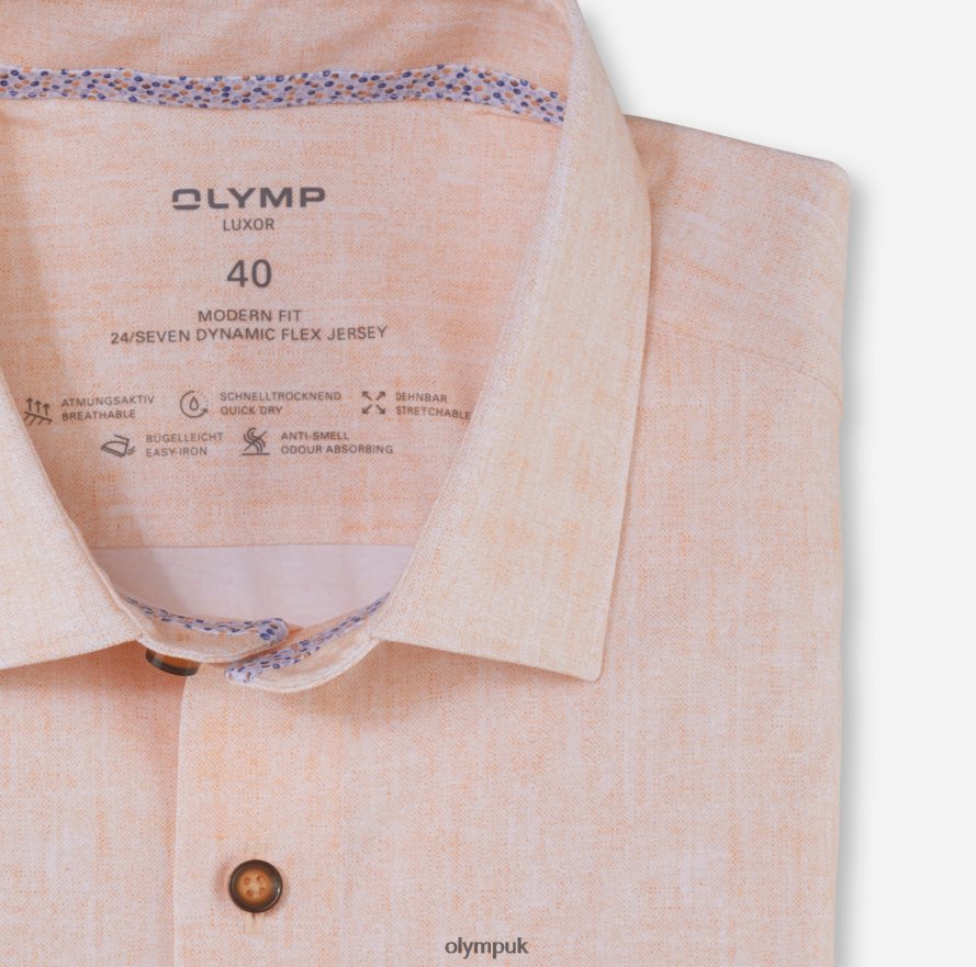 Clothing OLYMP Luxor 24/Seven Modern Fit, Business Shirt, New Kent, Mandarin NZ22L1160