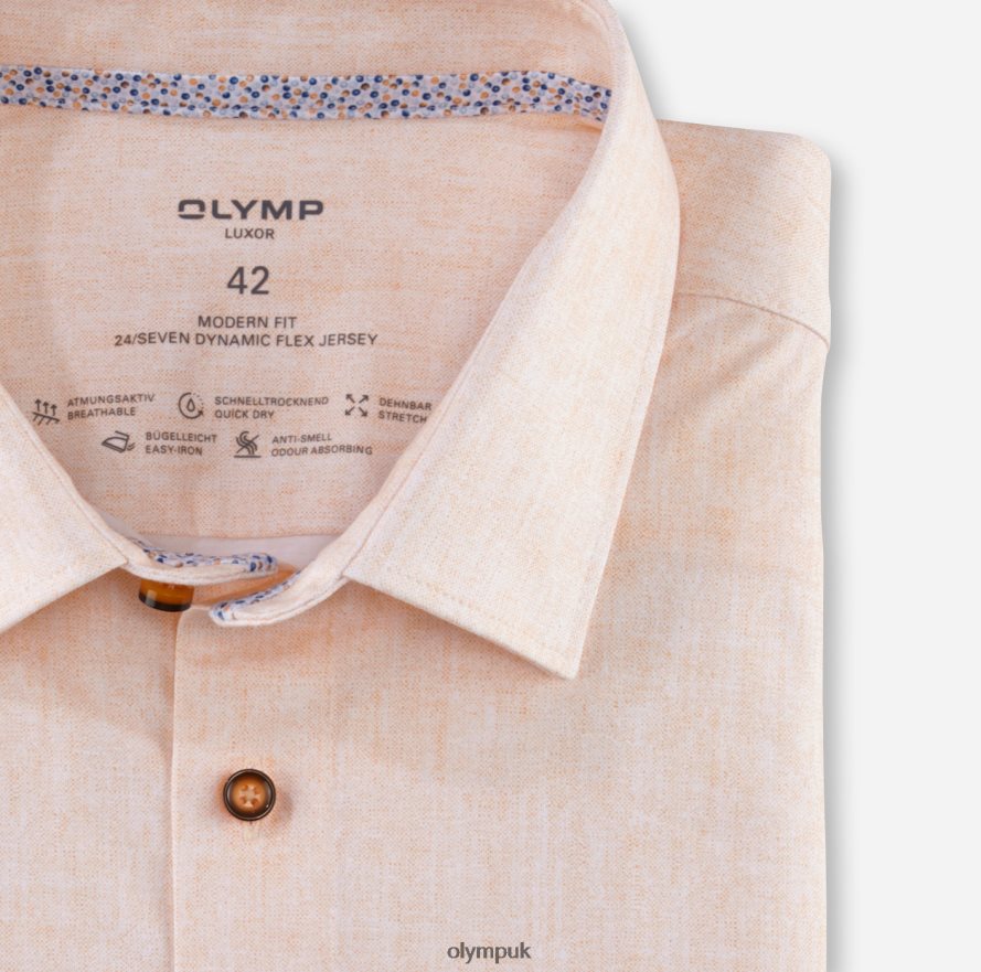 Clothing OLYMP Luxor 24/Seven Modern Fit, Business Shirt, New Kent, Mandarin NZ22L1198