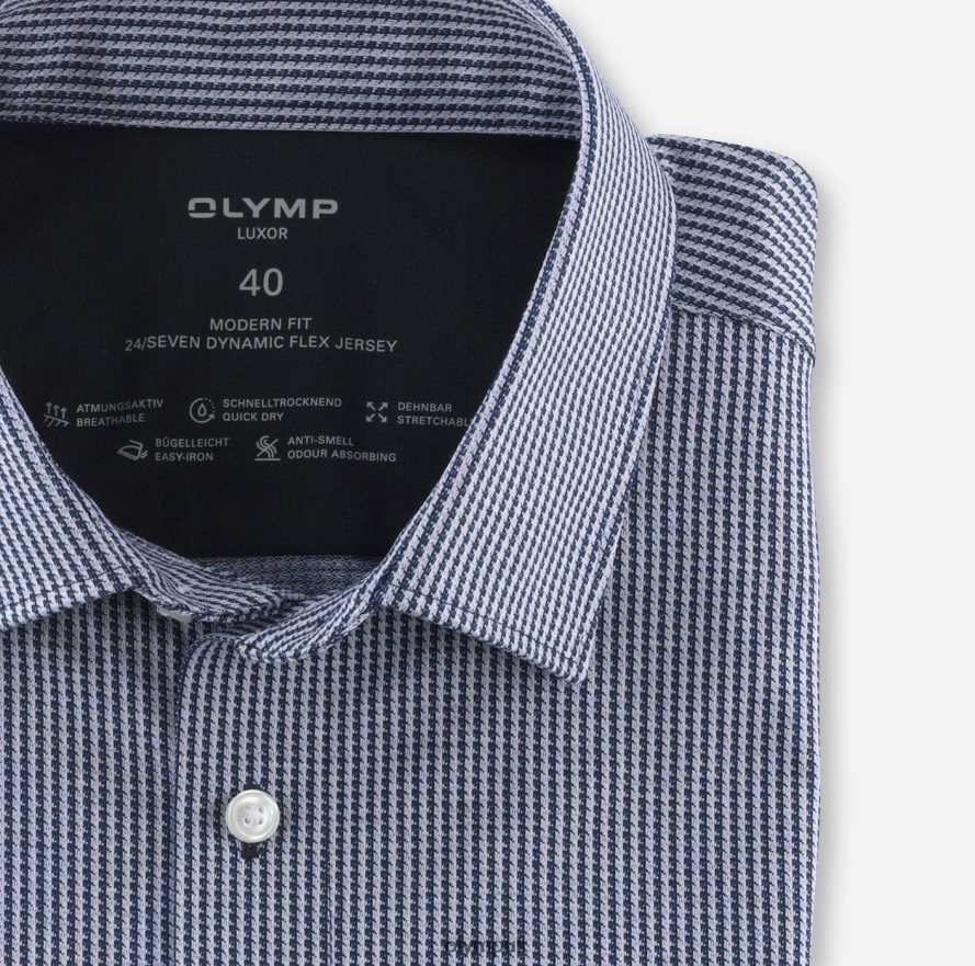 Clothing OLYMP Luxor 24/Seven Modern Fit, Business Shirt, New Kent, Marine NZ22L1299