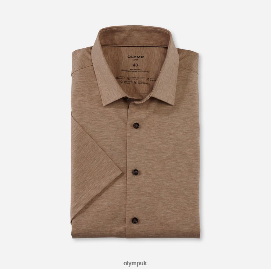 Clothing OLYMP Luxor 24/Seven Modern Fit, Business Shirt, New Kent, Natural NZ22L1044