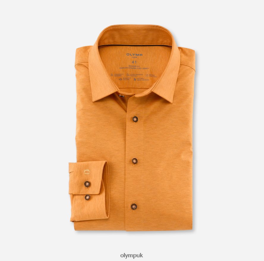 Clothing OLYMP Luxor 24/Seven Modern Fit, Business Shirt, New Kent, Ochre NZ22L1236