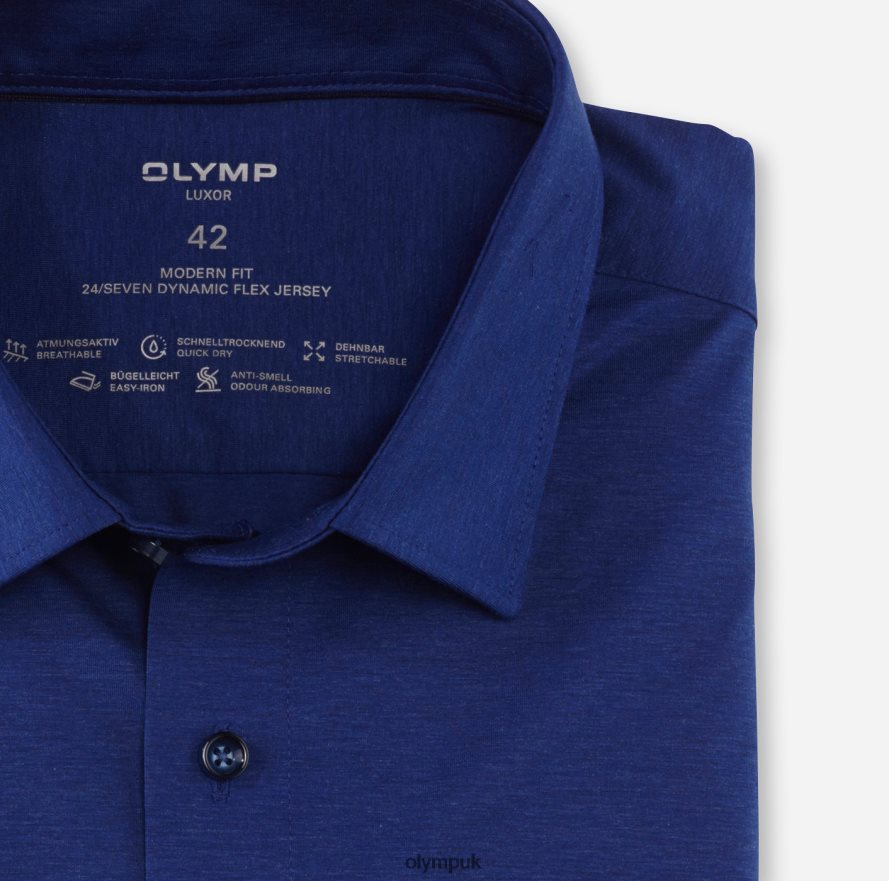 Clothing OLYMP Luxor 24/Seven Modern Fit, Business Shirt, New Kent, Royal NZ22L1018