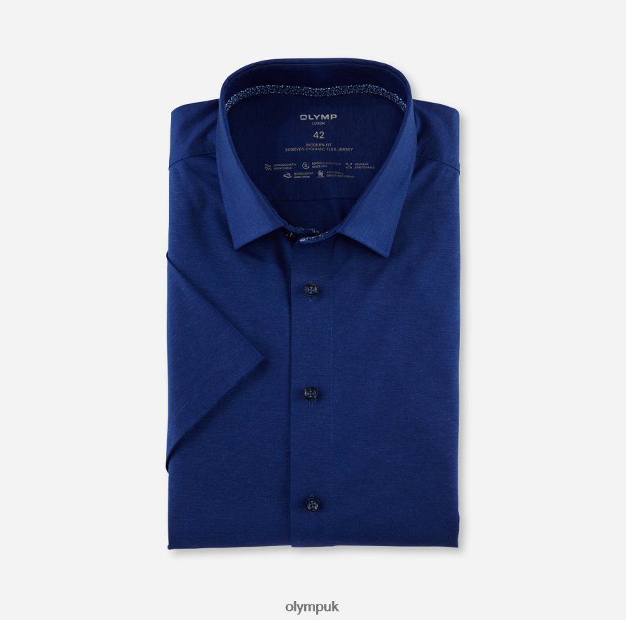 Clothing OLYMP Luxor 24/Seven Modern Fit, Business Shirt, New Kent, Royal NZ22L1037