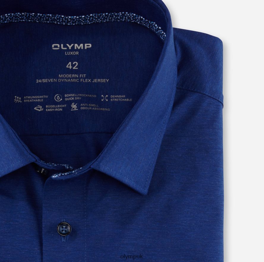 Clothing OLYMP Luxor 24/Seven Modern Fit, Business Shirt, New Kent, Royal NZ22L1037
