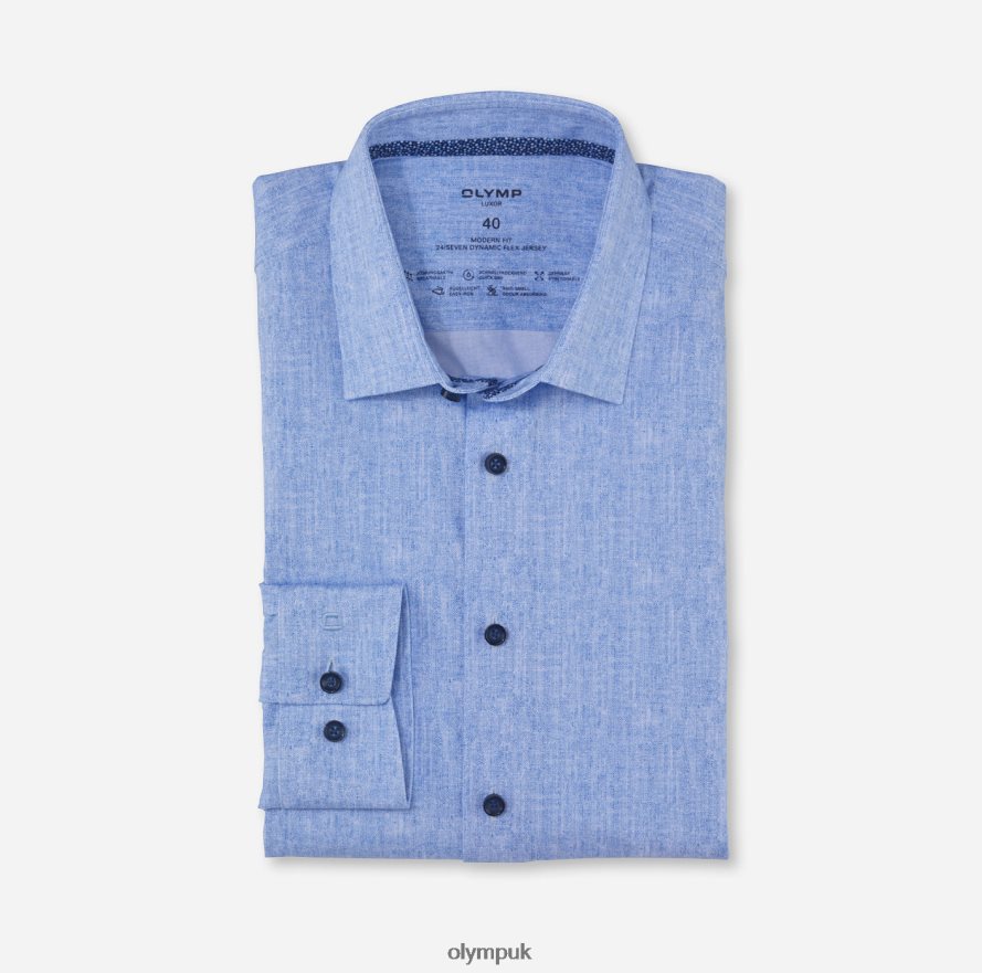 Clothing OLYMP Luxor 24/Seven Modern Fit, Business Shirt, New Kent, Royal NZ22L1140