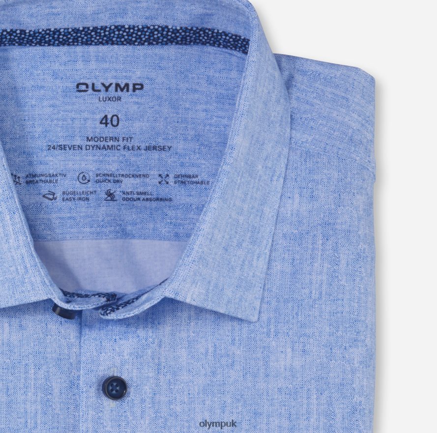 Clothing OLYMP Luxor 24/Seven Modern Fit, Business Shirt, New Kent, Royal NZ22L1140