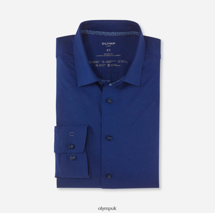 Clothing OLYMP Luxor 24/Seven Modern Fit, Business Shirt, New Kent, Royal NZ22L1173
