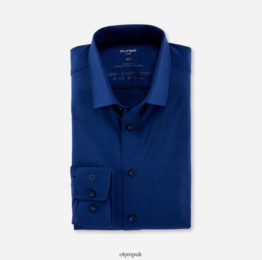 Clothing OLYMP Luxor 24/Seven Modern Fit, Business Shirt, New Kent, Royal NZ22L1188