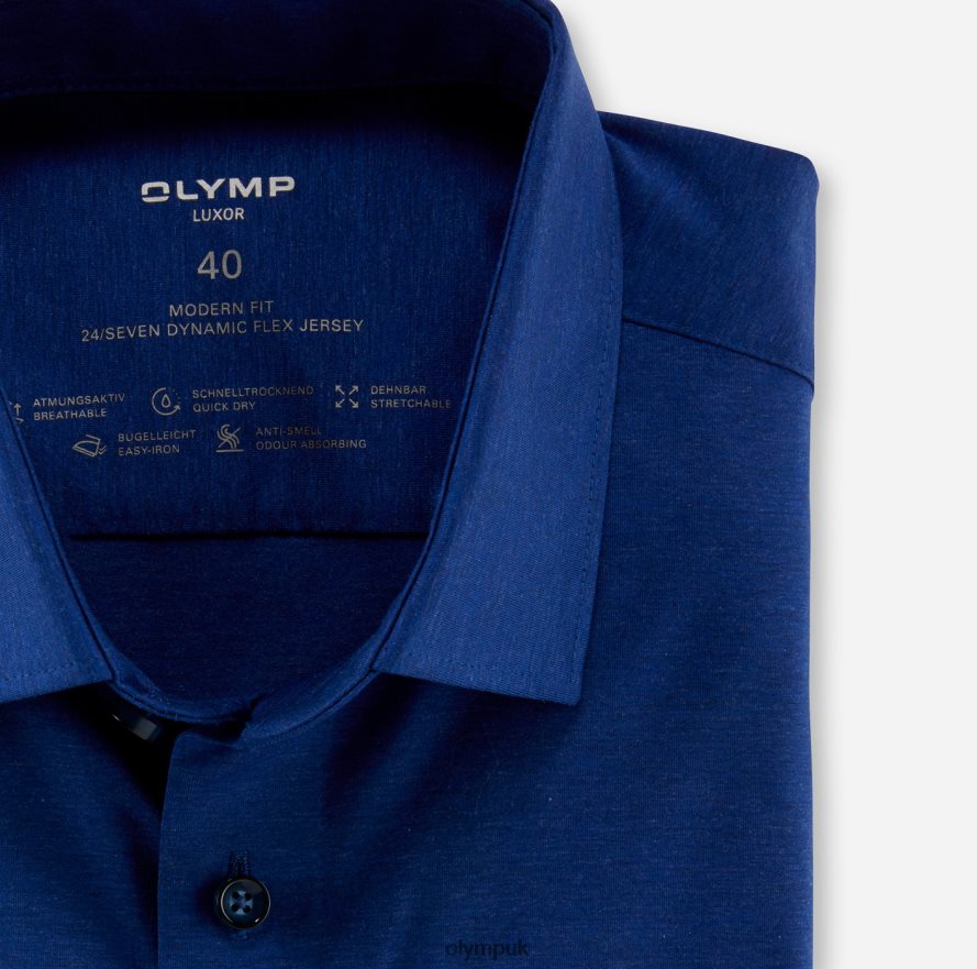 Clothing OLYMP Luxor 24/Seven Modern Fit, Business Shirt, New Kent, Royal NZ22L1188
