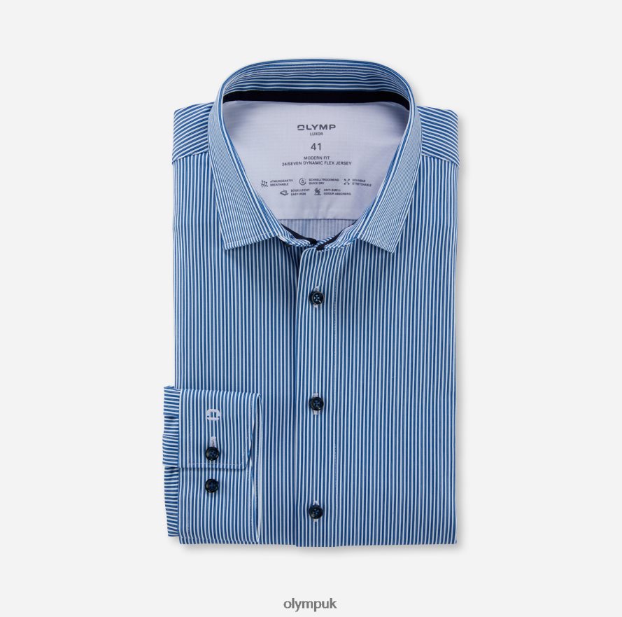 Clothing OLYMP Luxor 24/Seven Modern Fit, Business Shirt, New Kent, Royal NZ22L938