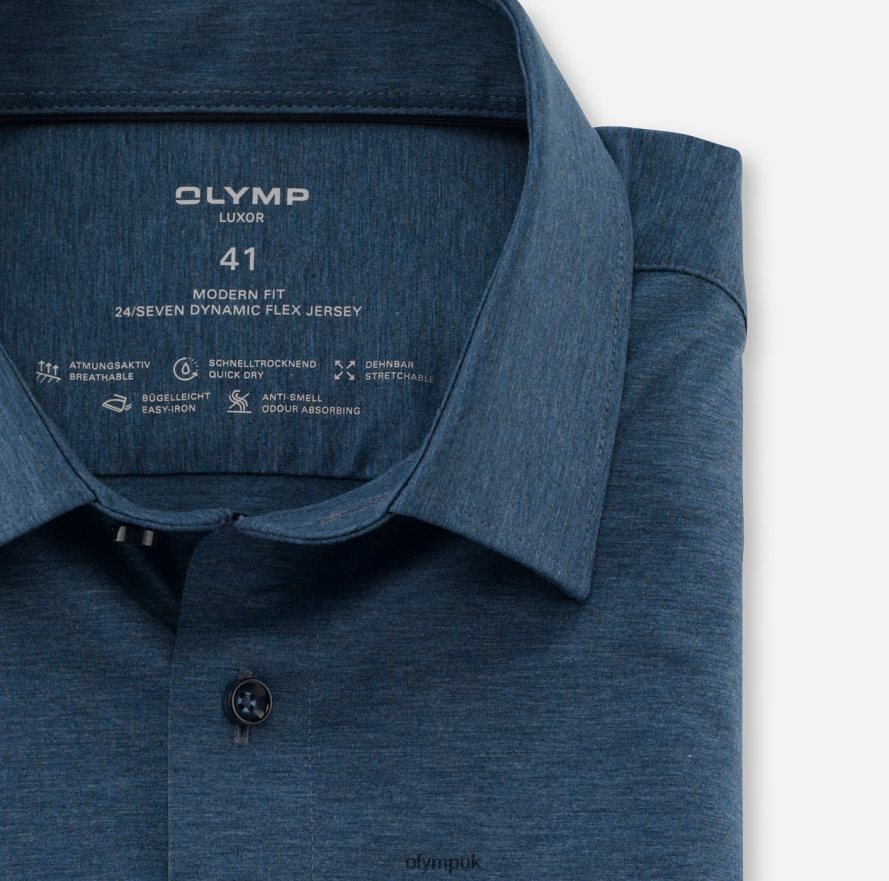 Clothing OLYMP Luxor 24/Seven Modern Fit, Business Shirt, New Kent, Smoke Blue NZ22L975