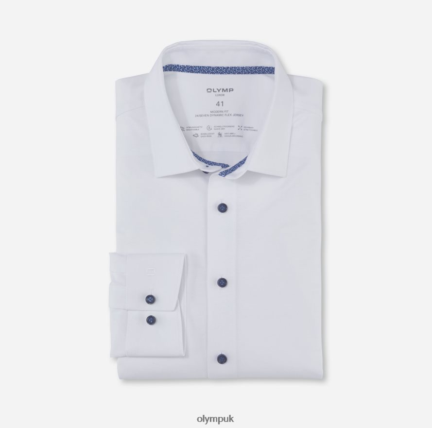 Clothing OLYMP Luxor 24/Seven Modern Fit, Business Shirt, New Kent, White NZ22L1307