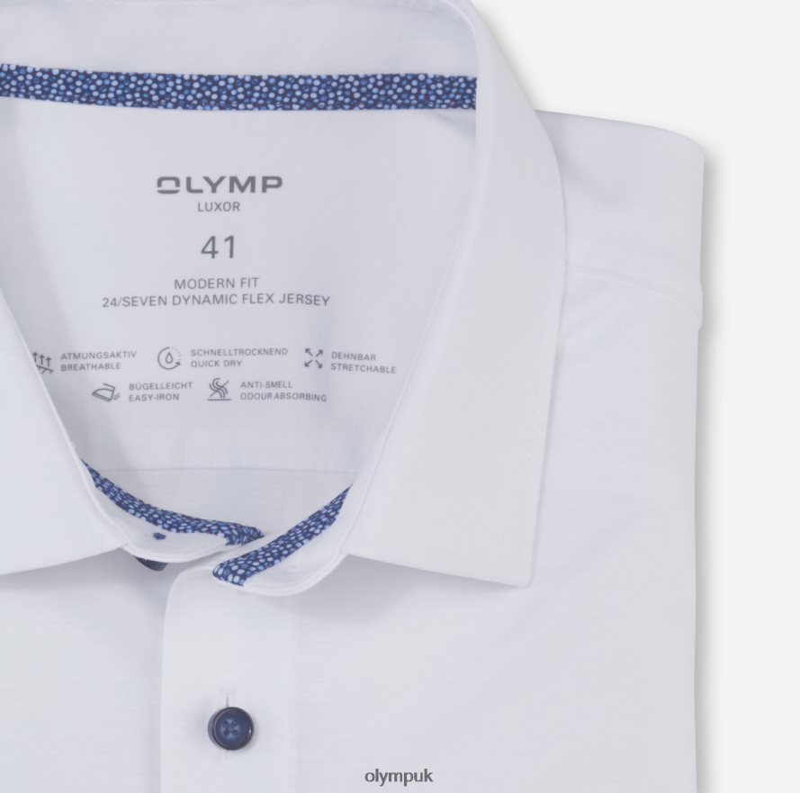 Clothing OLYMP Luxor 24/Seven Modern Fit, Business Shirt, New Kent, White NZ22L1307