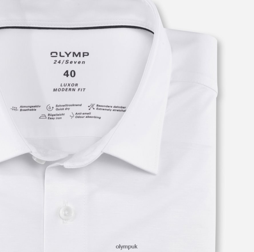 Clothing OLYMP Luxor 24/Seven Modern Fit, Business Shirt, New Kent, White NZ22L970