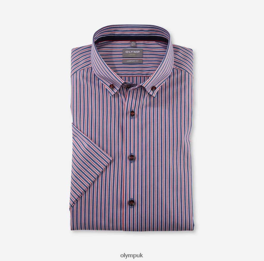 Clothing OLYMP Luxor Comfort Fit, Business Shirt, Button-Down, Red NZ22L1625