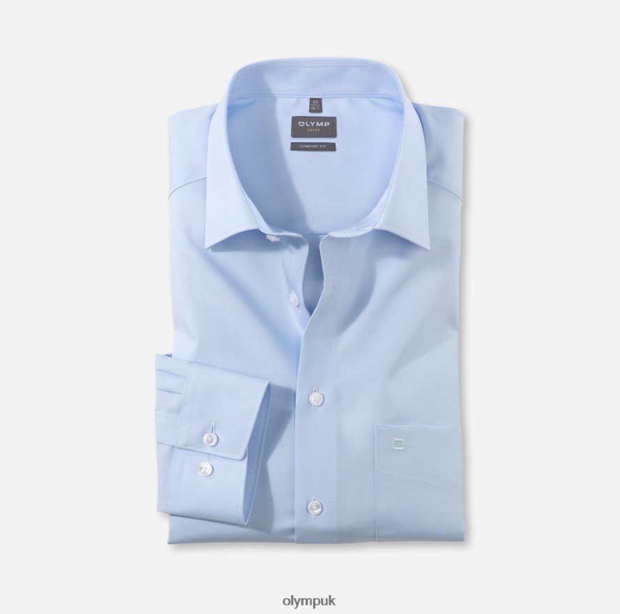 Clothing OLYMP Luxor Comfort Fit, Business Shirt, Long Sleeve Extra Long, New Kent, Blue NZ22L1705