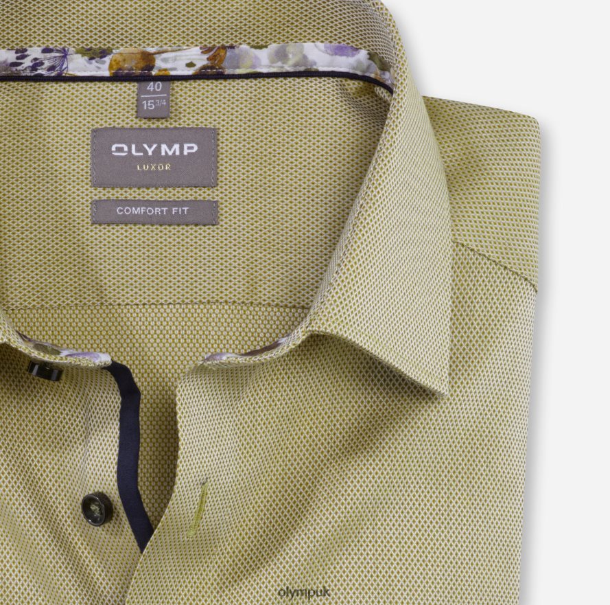Clothing OLYMP Luxor Comfort Fit, Business Shirt, Long Sleeve Extra Long, New Kent, Lime NZ22L1697