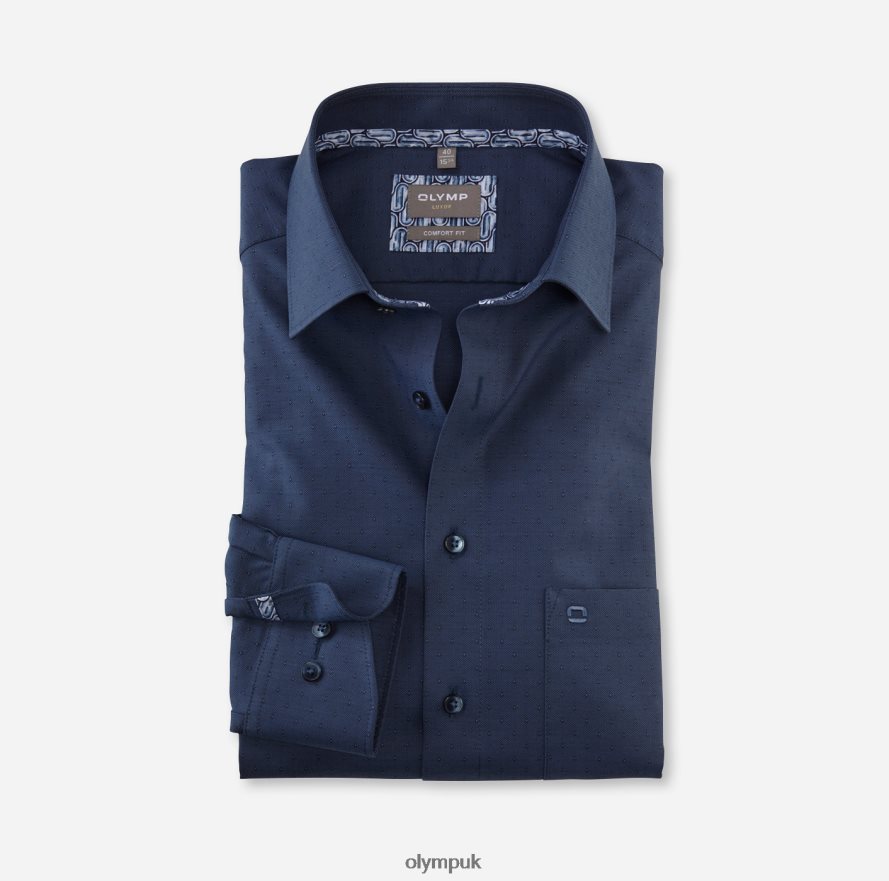 Clothing OLYMP Luxor Comfort Fit, Business Shirt, Long Sleeve Extra Long, New Kent, Marine NZ22L1703