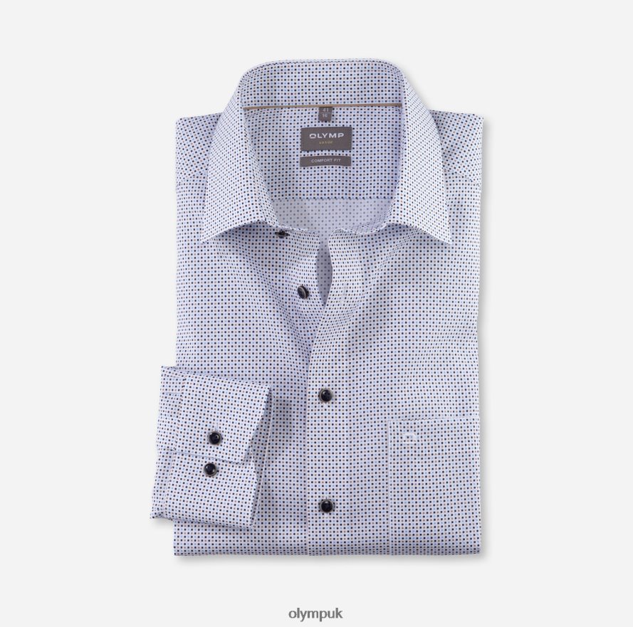 Clothing OLYMP Luxor Comfort Fit, Business Shirt, Long Sleeve Extra Long, New Kent, Natural NZ22L1700