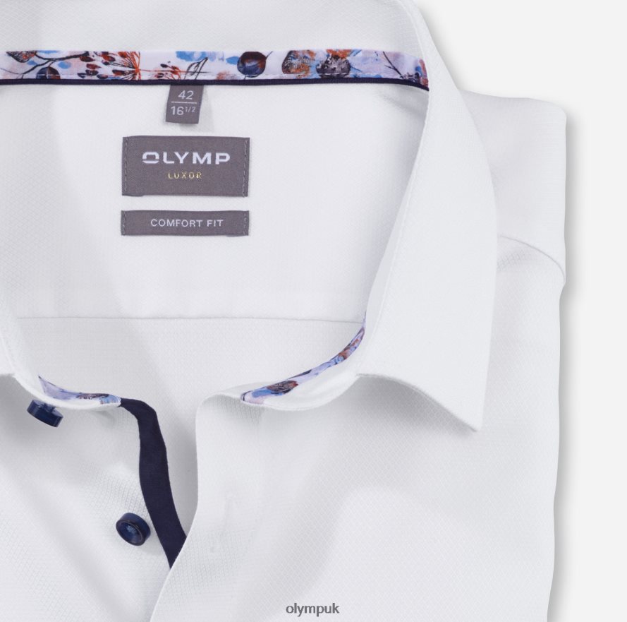 Clothing OLYMP Luxor Comfort Fit, Business Shirt, Long Sleeve Extra Long, New Kent, White NZ22L1701
