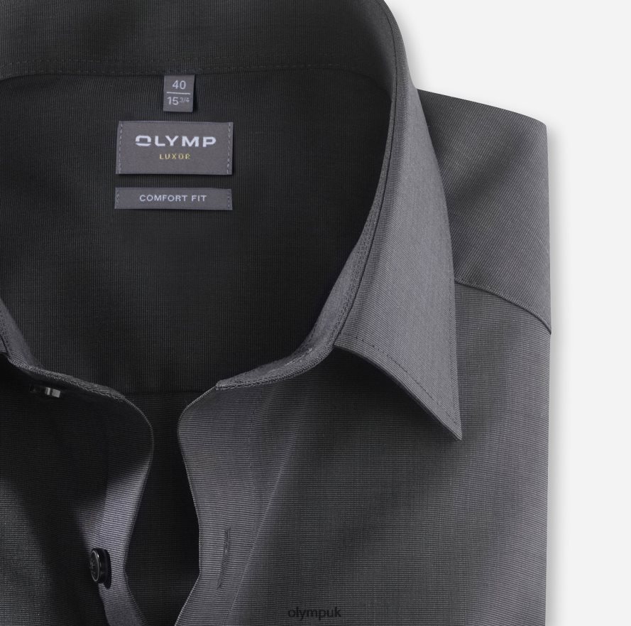 Clothing OLYMP Luxor Comfort Fit, Business Shirt, New Kent, Black NZ22L1690