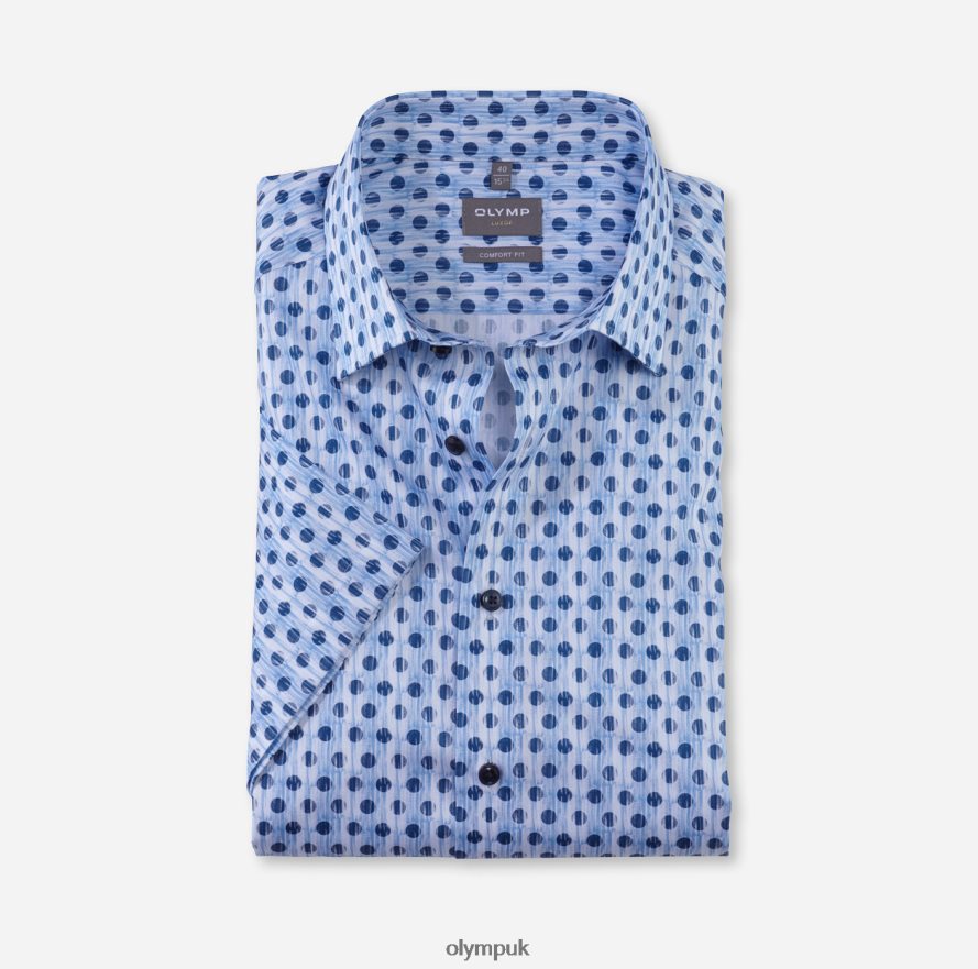 Clothing OLYMP Luxor Comfort Fit, Business Shirt, New Kent, Bleu NZ22L1473