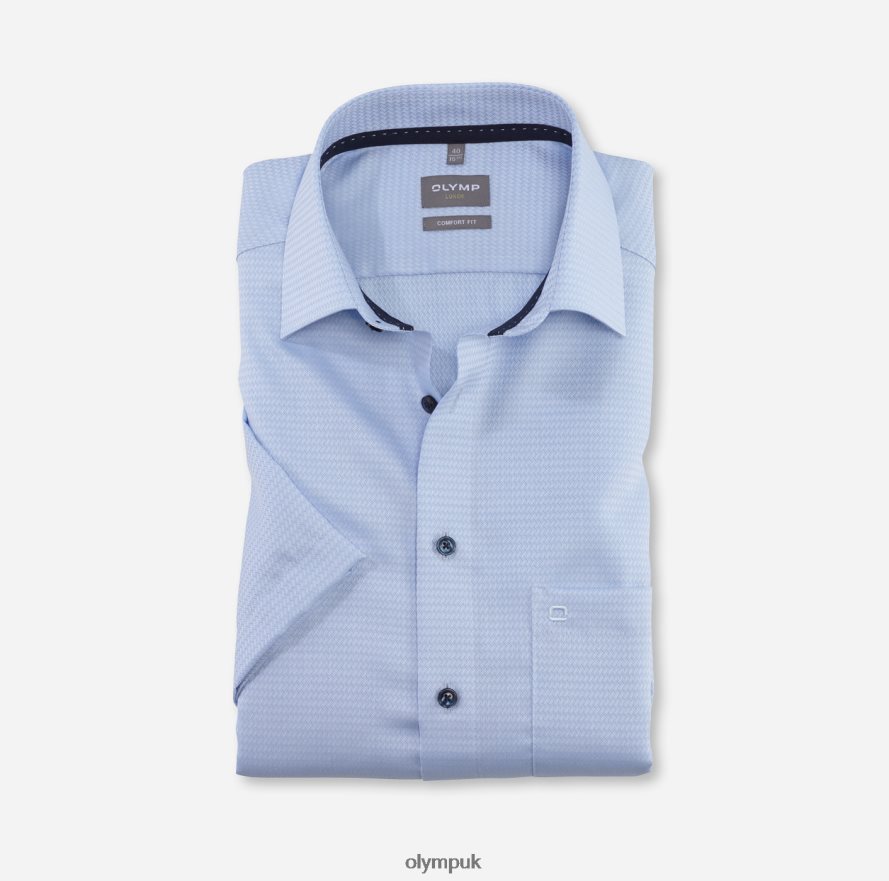 Clothing OLYMP Luxor Comfort Fit, Business Shirt, New Kent, Bleu NZ22L1489