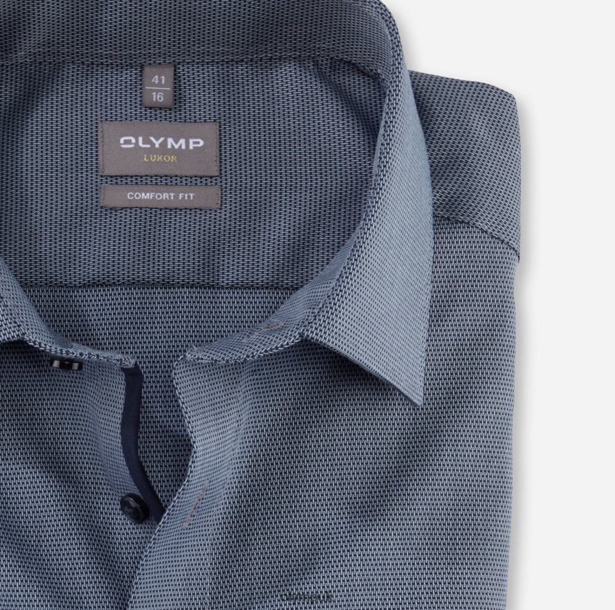 Clothing OLYMP Luxor Comfort Fit, Business Shirt, New Kent, Bleu NZ22L1493